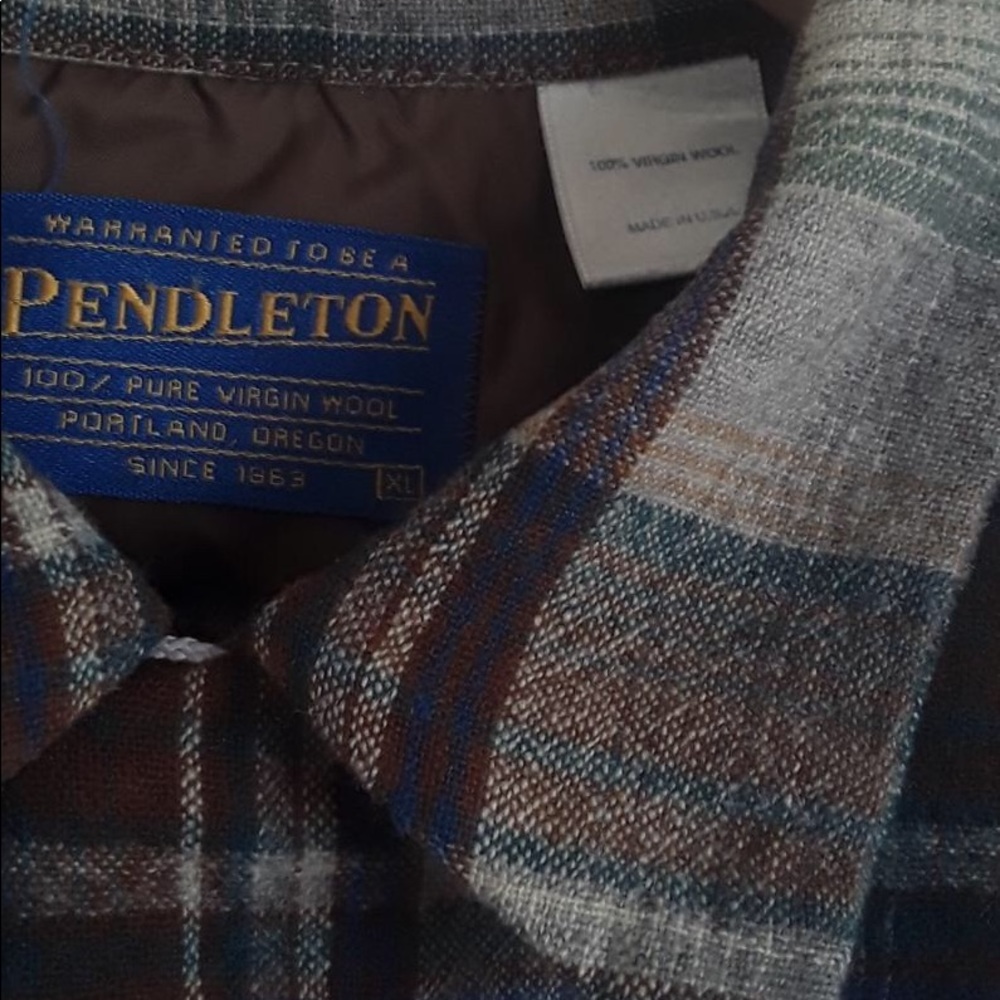 Pendleton flannel wool button up shirt size xl